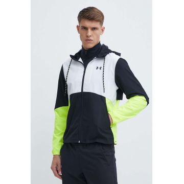 Under Armour windbreaker Legacy culoarea alb, de tranzitie