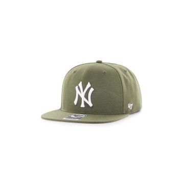 47 brand șapcă de lana MLB New York Yankees culoarea verde, cu imprimeu, B-NSHOT17WBP-SWA