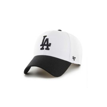 47 brand sapca MLB Los Angeles Dodgers culoarea alb, cu imprimeu, B-SUMTT12WBP-WH