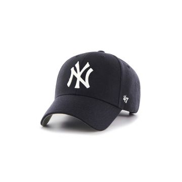 47 brand sapca MLB New York Yankees culoarea albastru marin, cu imprimeu, B-MVP17WBV-NYB