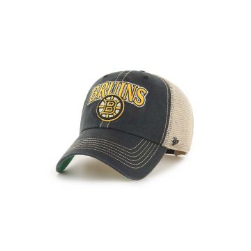 47 brand sapca NHL Boston Bruins culoarea albastru marin, cu imprimeu, H-TSCLA01LAP-VB