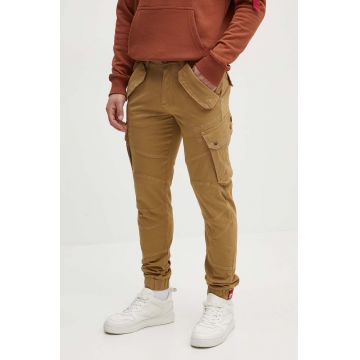 Alpha Industries pantaloni Combat Pant LW bărbați, culoarea bej, cu fit cargo, 126215