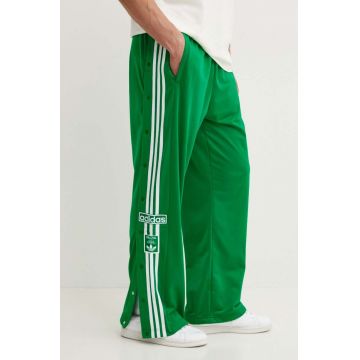 adidas Originals pantaloni de trening Adibreak culoarea verde, cu imprimeu, IY9923