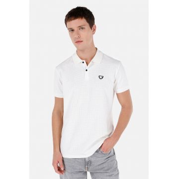 Tricou polo texturat