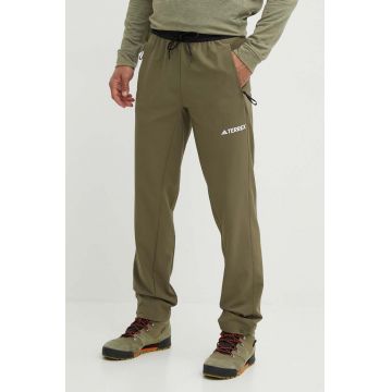 adidas TERREX pantaloni de exterior Liteflex culoarea verde, IQ3510