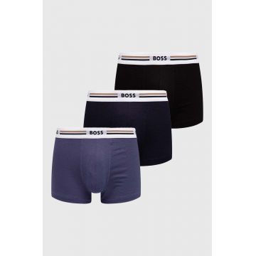 BOSS boxeri 3-pack barbati, culoarea alb, 50492200