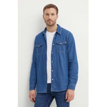 Pepe Jeans jeansi SLIM JEANS barbati, culoarea albastru marin, PM207388DP6