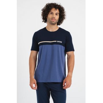 Tricou de pijama din amestec de modal cu logo