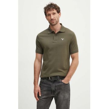 Barbour polo de bumbac Tartan Pique Polo culoarea verde, cu imprimeu, MML0012