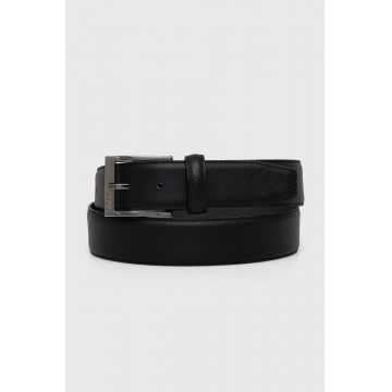 BOSS curea de piele barbati, culoarea negru, 50522825