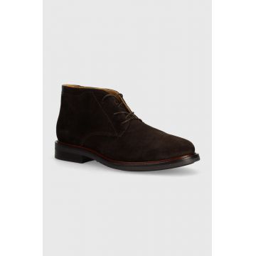 Gant pantofi de piele intoarsa St Fairkon barbati, culoarea maro, 29643758 G399