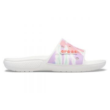 Papuci Crocs Classic Tie-Dye Graphic Slide Multicolor - Fresco/Multi