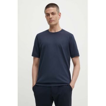 Theory tricou barbati, culoarea albastru marin, neted