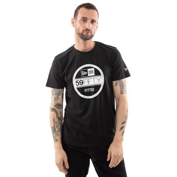 Tricou cu decolteu la baza gatului si imprimeu 59Fifty