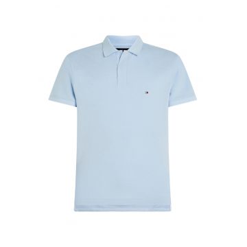 Tricou polo regular fit cu aspect de bumbac