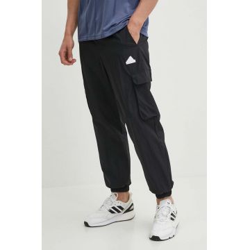 adidas pantaloni de trening culoarea negru, neted, IN3702