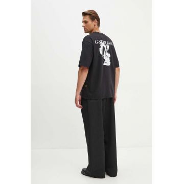 G-Star Raw tricou din bumbac barbati, culoarea negru, cu imprimeu, D24691-C784