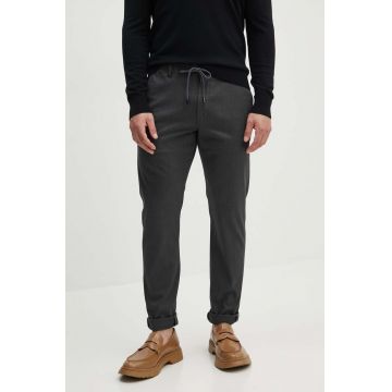 Joop! pantaloni barbati, culoarea gri, cu fason chinos, 30042695