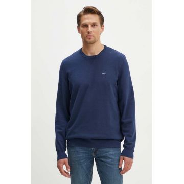 Levi's pulover barbati, culoarea albastru marin, light, cu guler