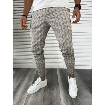 Pantaloni barbati casual in carouri B8016 14-5 E~