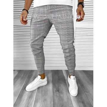 Pantaloni barbati casual regular fit in carouri B8506 B5-3.2