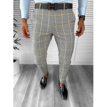 Pantaloni barbati eleganti regular fit carouri 2019 B5-5 E 15-3