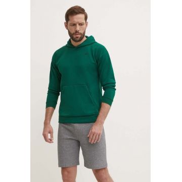 Reebok bluza Strength barbati, culoarea verde, cu glugă, neted, 100075763