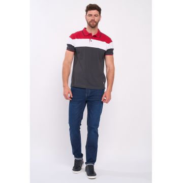 Tricou polo cu aspect pique