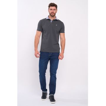 Tricou polo cu aspect pique