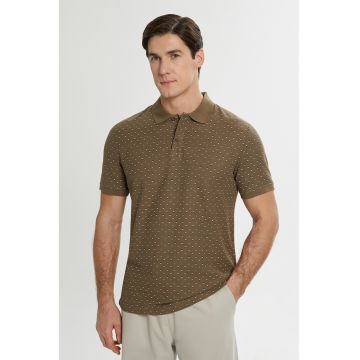 Tricou polo de bumbac cu model