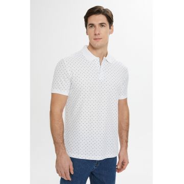 Tricou polo de bumbac cu model