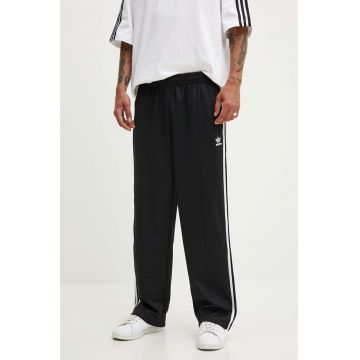 adidas Originals pantaloni Adicolor Baggy Fit Firebird Pant barbati, culoarea negru, drept, IZ4801