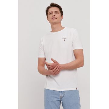 Aeronautica Militare Tricou bărbați, culoarea alb, material neted