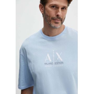 Armani Exchange tricou din bumbac barbati, cu imprimeu