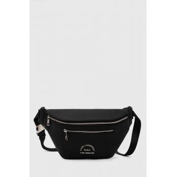 Karl Lagerfeld borseta de piele culoarea negru, 542451.815912