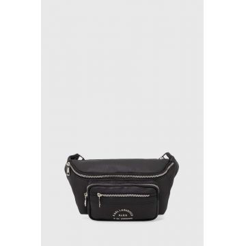 Karl Lagerfeld borseta de piele culoarea negru, 542451.815914