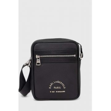 Karl Lagerfeld borseta de piele culoarea negru, 542451.815922