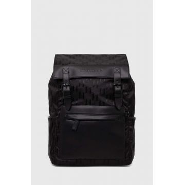 Karl Lagerfeld rucsac barbati, culoarea negru, mare, modelator, 245M3015