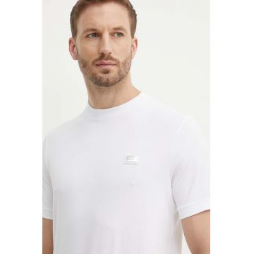 Karl Lagerfeld tricou barbati, culoarea alb, cu imprimeu, 542221.755022