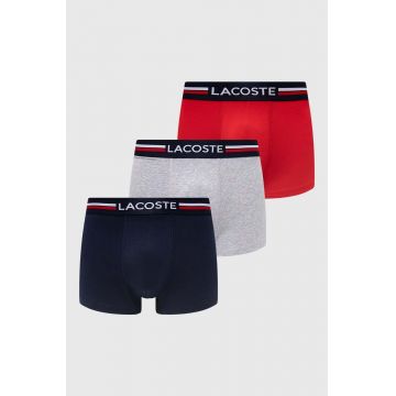 Lacoste boxeri 3-pack barbati, culoarea gri