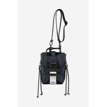 A.P.C. borsetă Crossbody Pouch Trek culoarea bleumarin PAAFH.H61733-DARKNAVY