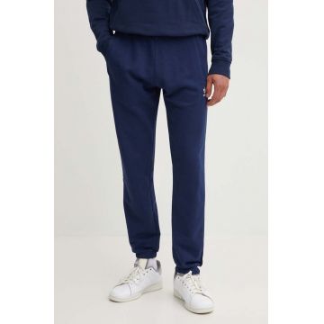 adidas Originals pantaloni de trening din bumbac culoarea albastru marin, neted, IX7689