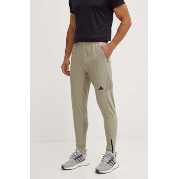 adidas Performance pantaloni de antrenament Designed for Training culoarea verde, neted, JE6691