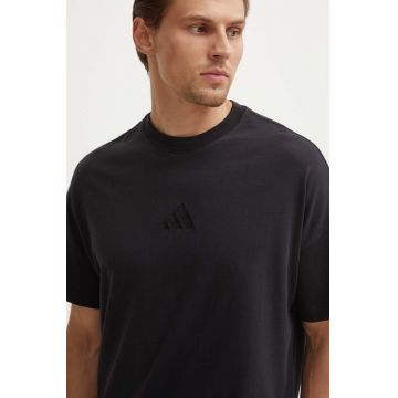 adidas tricou din bumbac All SZN barbati, culoarea negru, cu imprimeu, IY4150
