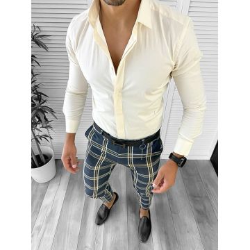 Camasa barbati slim fit crem 12658 W5 e