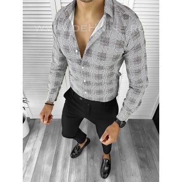 Camasa barbati slim fit in carouri B8488 P20-2.1/E