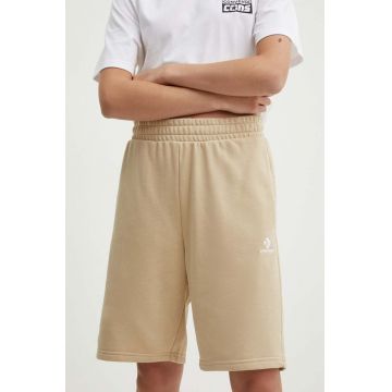 Converse pantaloni scurti culoarea bej, neted, 10023875-A21