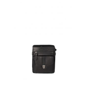 Geanta crossbody de piele cu bareta detasabila 24077