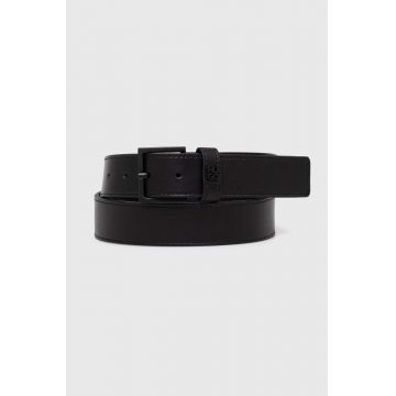 HUGO curea de piele barbati, culoarea negru, 50522495