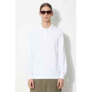 Lacoste longsleeve barbati, culoarea alb, neted, PH2481